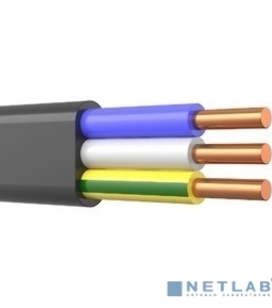 Кабель силовой медный Rexant ВВГ-Пнг(А)-LS 3x2,5 мм², 50 м, ГОСТ 31996-2012, ТУ 16.К71-310-2001