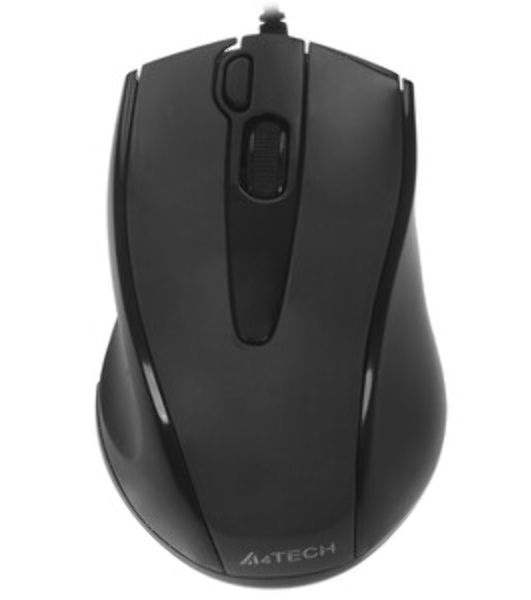 Мышь проводная A4Tech N-500FS черный, 1200 dpi, USB, кнопки - 4