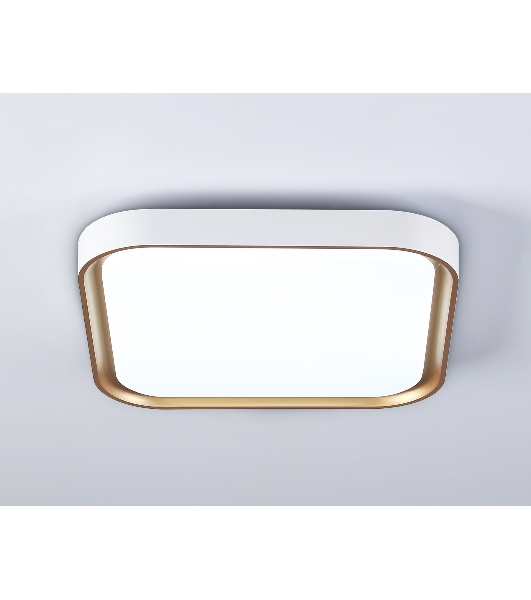 Потолочный светодиодный светильник Ambrella light FZ1253 WH/GD белый/золото 18W 5000K 250*250*60 (Без ПДУ)