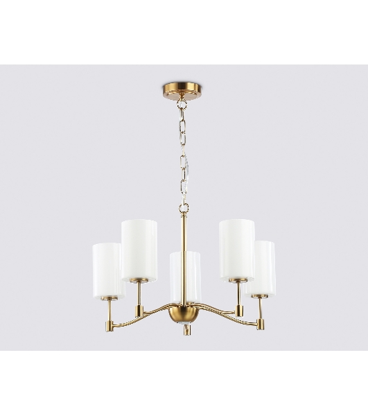 Люстра Ambrella light LH56051/5 BS/FR латунь/белый матовый E14*5 max 40W D590*950