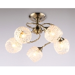 Светильник Ambrella light TR3199/5 SB/CL/FR бронза/прозрачный/белый матовый E27/5 max 40W D600*485, фото6