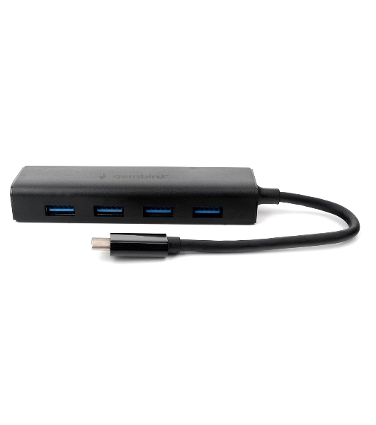 USB-концентратор Gembird UHB-C364, USB 3.0, USB 4 порта, USB Type-C / с доп питанием