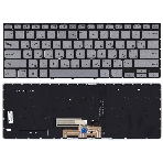 Клавиатура для ноутбука Asus Zenbook Flip 14 UX462DA серебристая с подсветкой, фото3