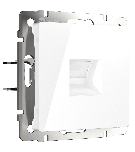 Розетка Ethernet RJ-45 cat. 6A экранированная (белый)