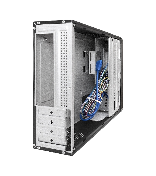 Компьютерный корпус Desktop ExeGate MI-207U-400W-8 (miniITX/mATX, БП M400 с вент. 8см, 1*USB+1*USB 3.0, аудио, черный)