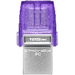 Флешка USB Kingston DataTraveler microDuo 3C (DTDUO3CG3/128Gb), 128Gb, USB 3.2 Gen 1/Type-C, R/W 200/15, фиолетовый, фото4