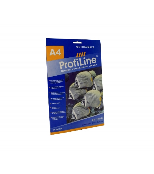 БМ-180-А4-25 Фотобумага матовая ProfiLine 180 г/м2, А4, 25 л, 2880 dpi