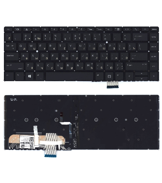 Клавиатура для ноутбука HP Elitebook 1040 G4 черная с подсветкой