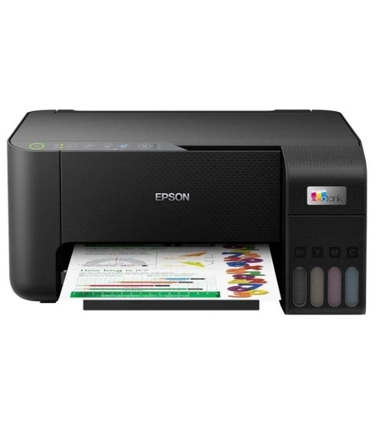 МФУ струйное Epson L3550 (C11CK59405), A4, цветной, печ. до 15 стр/мин. (ч/б) до 8 стр/мин. (цвет), скан. до 11 стр/мин. (ч/б) 28 стр/мин. (цвет), 4800 x 1200 dpi (печать) 1200x2400dpi (скан.), USB, Wi-Fi, Air Print