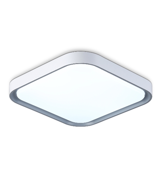 Потолочный светодиодный светильник Ambrella light FZ1256 WH/GR белый/серый 27W 5000K 350*350*60 (Без ПДУ)