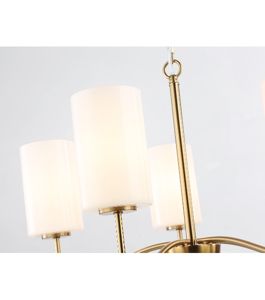 Люстра Ambrella light LH56051/5 BS/FR латунь/белый матовый E14*5 max 40W D590*950