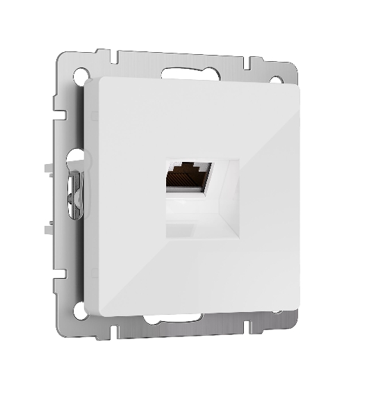 Розетка Ethernet RJ-45 cat. 6A экранированная (белый)