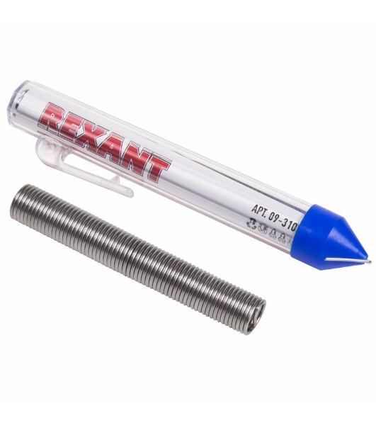Припой с канифолью Rexant 20гр. d=1.0мм (Sn60 Pb40 Flux 2.2%)