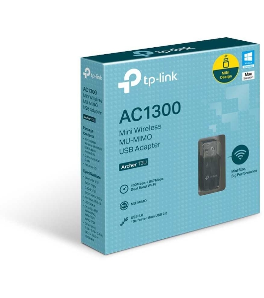Адаптер TP-Link Archer T3U AC1300 Мини Wi-Fi MU-MIMO USB-адаптер