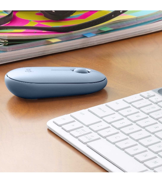 Мышь беспроводная Logitech Pebble M350 серый, 1000 dpi, радиоканал, Bluetooth, USB, кнопки - 3