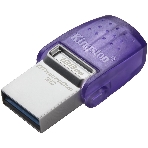 Флешка USB Kingston DataTraveler microDuo 3C (DTDUO3CG3/128Gb), 128Gb, USB 3.2 Gen 1/Type-C, R/W 200/15, фиолетовый, фото3