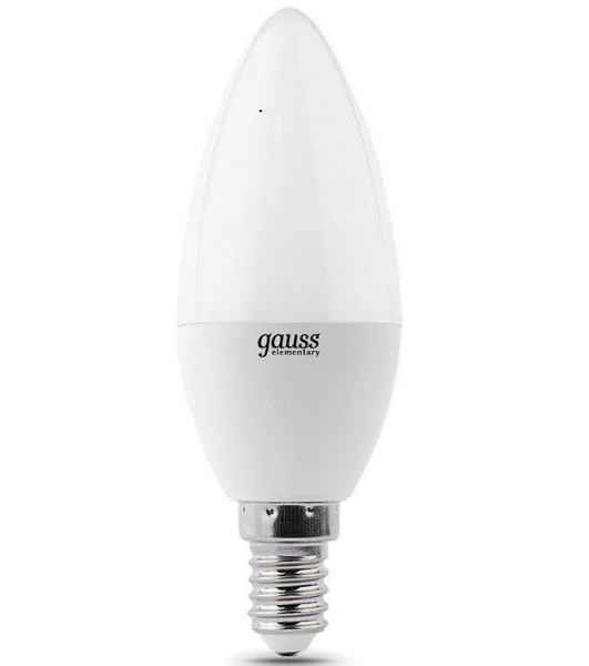 Лампа светодиодная LED Gauss 8Вт E14 220В 2700К Elementary свеча 33118