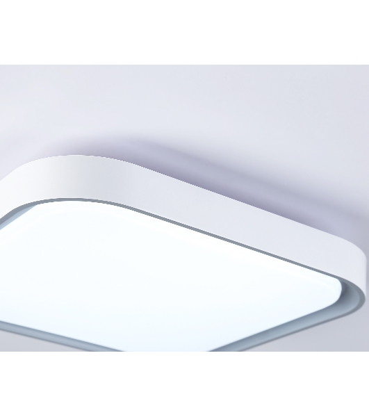 Потолочный светодиодный светильник Ambrella light FZ1256 WH/GR белый/серый 27W 5000K 350*350*60 (Без ПДУ)