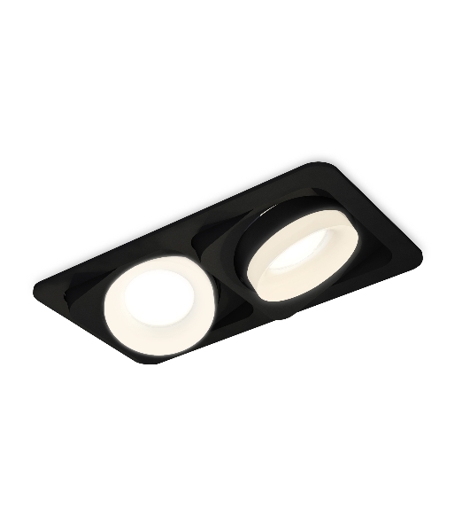 Комплект встраиваемого светильника Ambrella light XC7664084 SBK/FR черный песок/белый матовый MR16 GU5.3 (C7664, N7165)