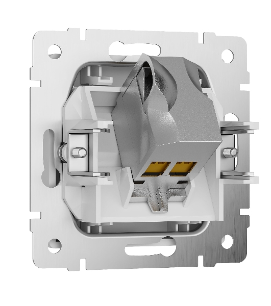 Розетка Ethernet RJ-45 cat. 6A экранированная (белый)