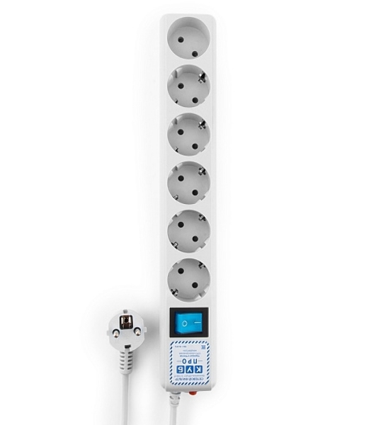 Фильтр-удлинитель PowerCube PRO (SPL(5+1)-16B-P-5М) 5.0 м, LC контур - подавление В/Ч помех, 16А/3,5 кВт