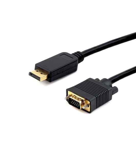 Кабель DisplayPort->VGA Cablexpert CCP-DPM-VGAM-5M, 5м, 20M/15M, черный, экран, пакет