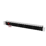 Блок розеток Rem-10 без шнура с выкл., 10 IEC 60320 C13, вход IEC 60320 C14, 10A, алюм., 19', фото6