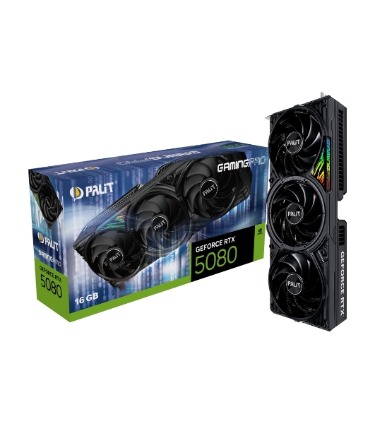Видеокарта Palit PA-RTX 5080 GAMINGPRO 16Gb GDDR7 256bit 3xDP HDMI 3FAN RTL