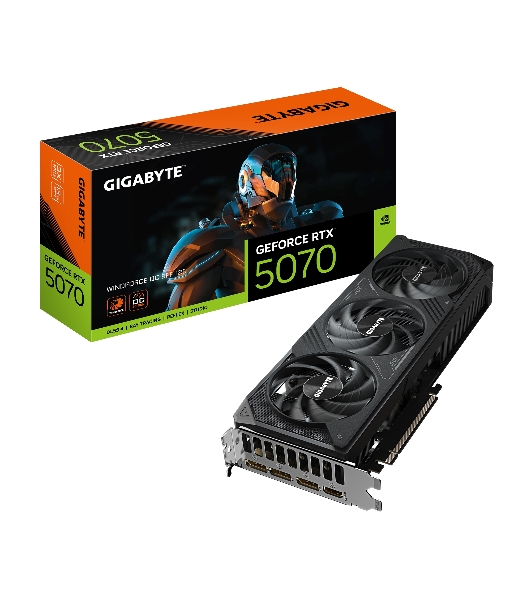Видеокарта Gigabyte PCI-E GV-N5070WF3OC-12GD 1.0 NVIDIA GeForce RTX 5070 12Gb 192bit GDDR7 2805/28000 HDMIx1 DPx3 HDCP Ret
