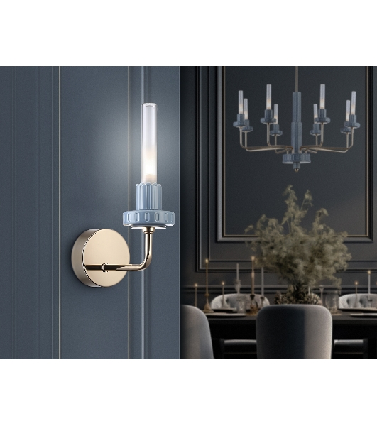 Светильник Ambrella light LH53128 GD/WH/GB золото/белый/серо-синий 2W 3000K 100*190*290