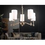 Люстра Ambrella light LH56051/5 BS/FR латунь/белый матовый E14*5 max 40W D590*950, фото 1