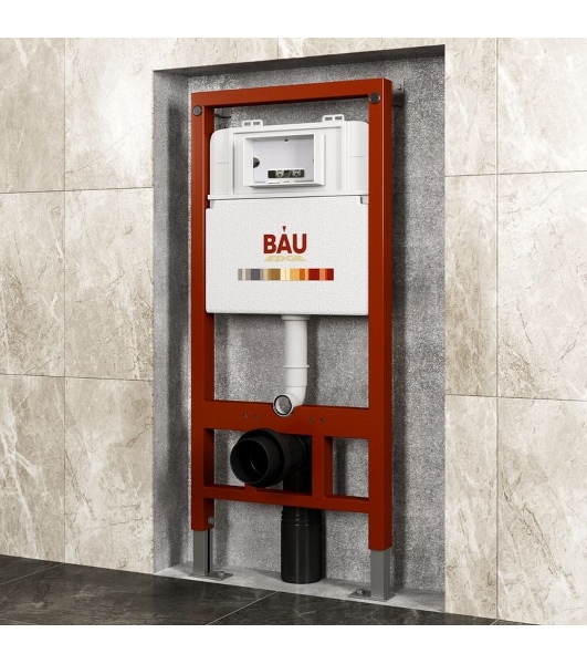 Комплект BAU 6 в 1: инсталляция BAU PRO, унитаз подвесной безободковый вихревой со скрытым сливом Bau Dream Hurricane3, сиденье дюропласт микролифт, клавиша BASIC хром