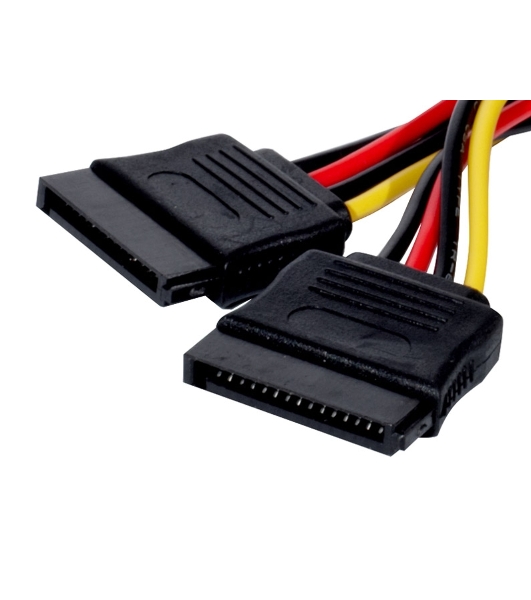 Кабель питания 2xSATA (от разъема Molex (IDE) блока питания), 15 см ExeGate