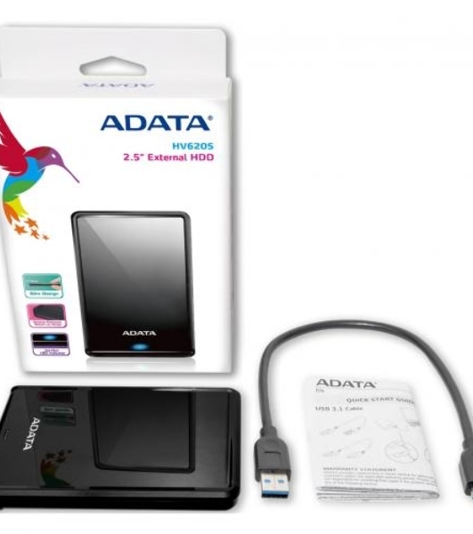 Внешний HDD 2.5' ADATA HV620S, 4TB, USB 3.2 Gen 1 Type-A, 5400 rpm, черный