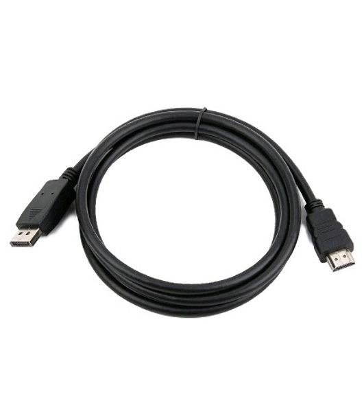 Кабель Cablexpert DisplayPort->HDMI, 5м, 20M/19M, черный, экран, пакет