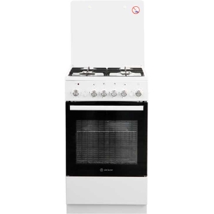 Плита комбинированная De Luxe 5040.40ГЭ (КР) ЧР белый, конфорок 4 шт, духовка 43 л, 50 см x 85 см x 50 см