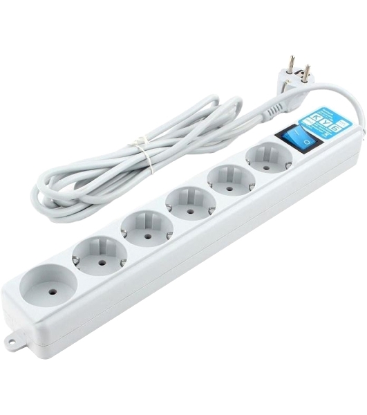 Фильтр-удлинитель PowerCube PRO (SPL(5+1)-16B-P-5М) 5.0 м, LC контур - подавление В/Ч помех, 16А/3,5 кВт