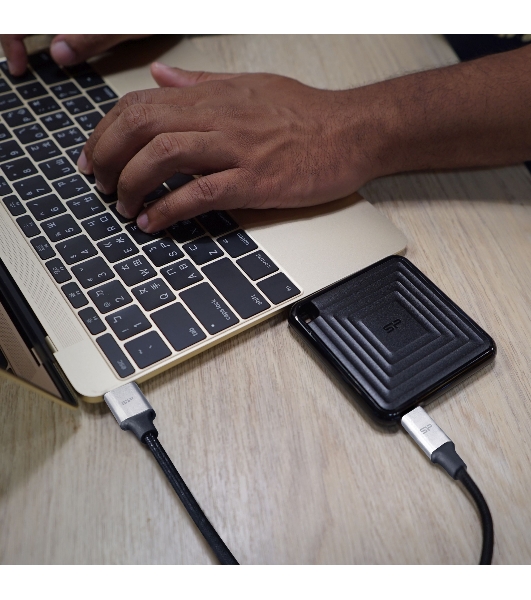 Внешний SSD 2TB Silicon Power PC60, External, USB 3.2 Type-C R/W - 540/500 MB/s черный