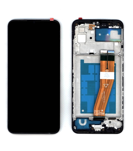 Дисплей для Samsung Galaxy A03 SM-A035F черный с рамкой