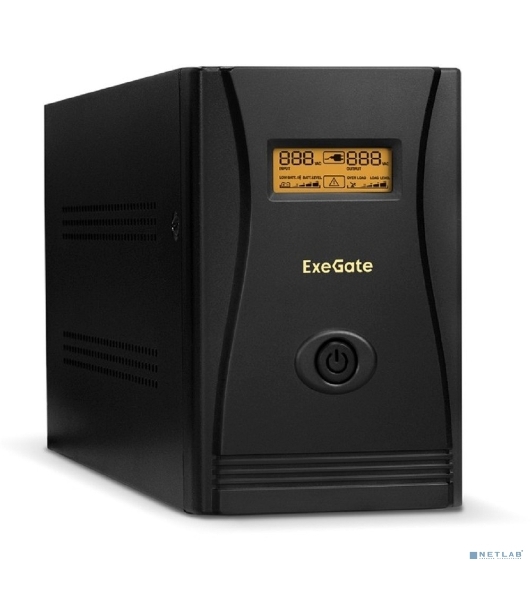 Источник бесперебойного питания ExeGate EX292637RUS SpecialPro Smart LLB-3000.LCD.AVR.2SH.4C13.RJ.USB 3000VA/1800W, LCD, AVR,2*Schuko+4*C13,RJ45/11,USB, металлический корпус, черный