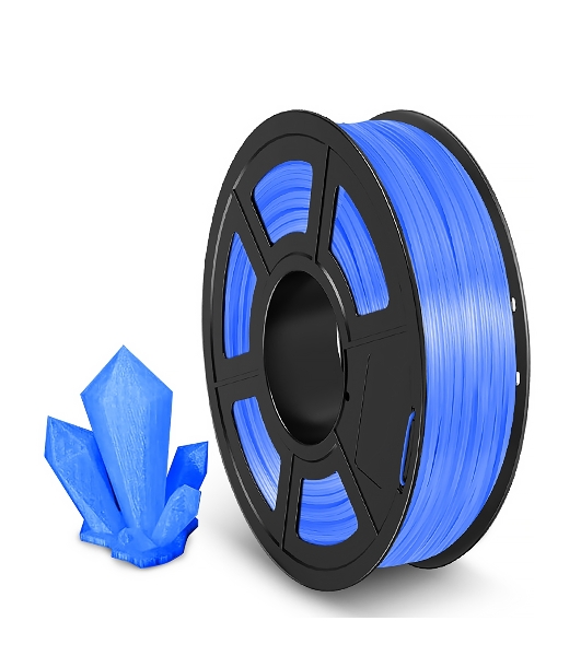 Филамент NVPRINT TPU Trans. Blue для 3D печати диаметр 1.75мм длина 165 метров масса 0,5 кг