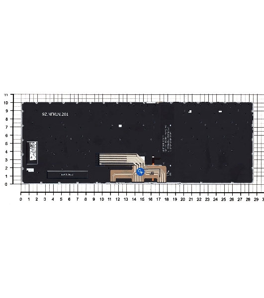 Клавиатура для ноутбука Asus Zenbook Flip 14 UX462DA серебристая с подсветкой