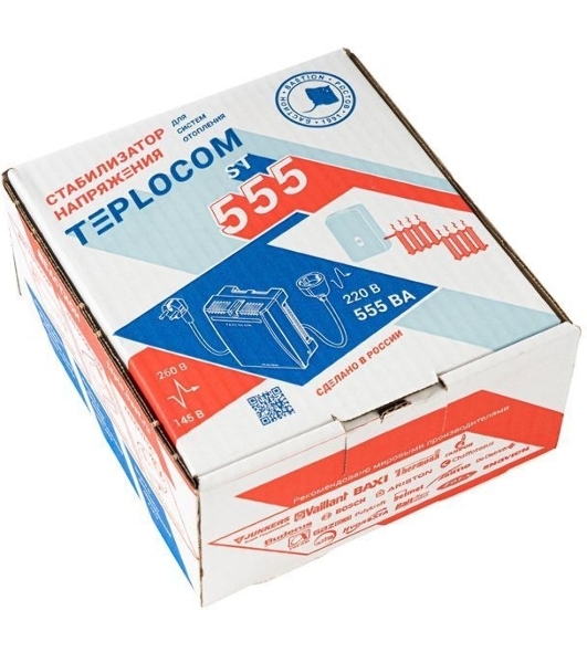 Стабилизатор напряжения TEPLOCOM ST-555 1ф 555В.А 145-275В Бастион 555