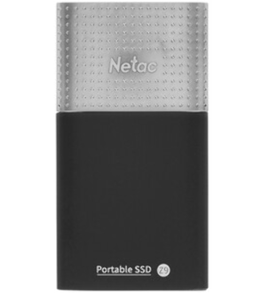 Внешний SSD Netac Z9, 250 Gb, USB 3.2 Gen 2 Type-C, R/W 550/480, черный