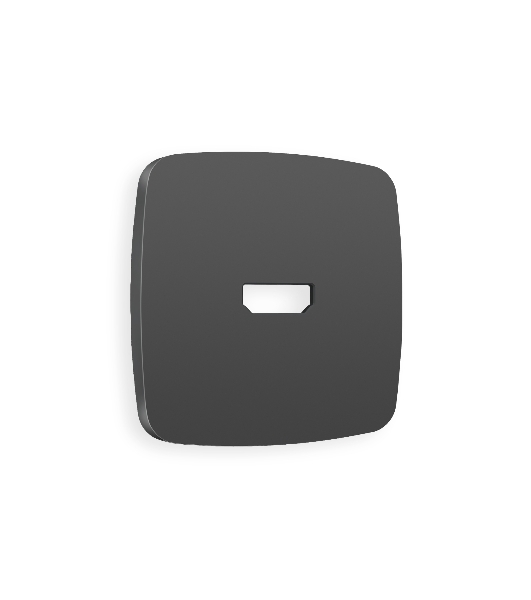Лицевая панель OMEGA (Графит Мягкое касание) для HDMI розетки QUANT OP9140