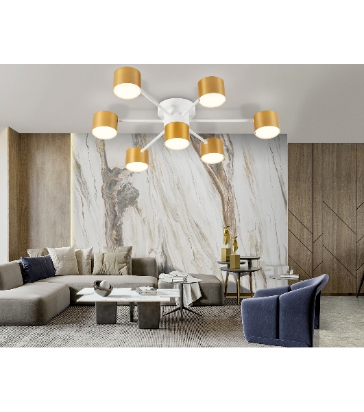 Потолочный светильник Ambrella light FL51725/7 WH/GD белый/золото GX53/7 max 12W 645*135