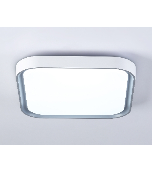 Потолочный светодиодный светильник Ambrella light FZ1256 WH/GR белый/серый 27W 5000K 350*350*60 (Без ПДУ)
