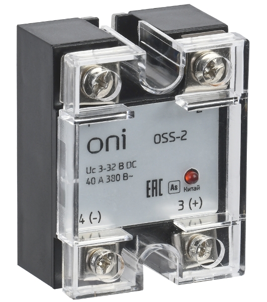Реле твердотельное OSS-2 40А 380В AC 3-32В DC ONI OSS-2-3-40-B