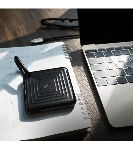 Внешний SSD 2TB Silicon Power PC60, External, USB 3.2 Type-C R/W - 540/500 MB/s черный