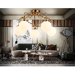 Светильник Ambrella light TR3212/5 GD/FR золото/белый матовый  E27*5 max 40W D560*302, фото7